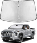 Windshield Sunshade Compatible for Toyota Tundra 2022-2024 2025 2026, SR, SR5, Limited, Platinum, 1794 Edition, TRD Off-Road Pro Sun Visor for Front Window Sun Shade Cover, Car Accessories