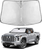 Windshield Sunshade Compatible for Toyota Tundra 2022-2024 2025 2026, SR, SR5, Limited, Platinum, 1794 Edition, TRD Off-Road Pro Sun Visor for Front Window Sun Shade Cover, Car Accessories