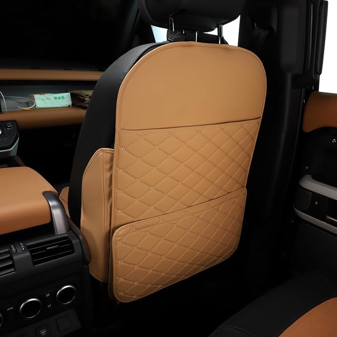 Seat Back Protector,Shields Seat Backs From Kicks and Adds Storage | kick mats back seat protector easy to install and clean, well-crafted, sturdy, durable and stylish.2 Pack