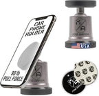 MobNetic Maxx - USA Assembled Magnetic Phone Holder for Car, Magnetic Car Phone Mount, 90-Degree Tilt, 360-Degree Rotation, Aluminum Metal, Compatible with iPhone & Android - Gunmetal