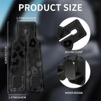 Car Seat Headrest Hook, Universal Leather Cute Hanger Holder Hook, Storage Organizer Interior Accessories for Purse Bags Handbag Black Luxury Leopard