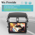 [2+64G] Android Car Stereo for Toyota Corolla 2009-2013 with Wireless Carplay and Android Auto, 9 Inch 2.5D Touchscreen Corolla Radio with EQ Sound/GPS/WiFi/SWC + AHD Backup Camera + Mic