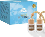 Car Air Freshener Diffuser 2 Pack Hanging Mahogany Teakwood Car Air Freshener for Women 45+ Days Long Lasting Fragrance Made in USA