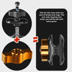 Tackform Link Vent Mount Universal Phone Holder - Compatible with 2021-2025 Ford F150 & Raptor, 2023-2025 Ford Super Duty | Aluminum | Zero Slip, Anti-Scratch | 2" Arm | Orange