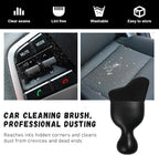 Car Detailing Brush, Curved Soft Bristles Auto Removal Dust Collectors, Universal Vehicle Dashboard, Air Conditioner Vents etc Interior Cleaning Tool Accessories (Black)