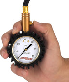 RH60XA Tire Pressure Gauge with Hose and Protective Rubber Guard, Angled Swivel Chuck, 60 PSI