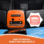 for Bronco Front Reading Light Panel Trim Cover Compatible with 2021-2025 Ford Bronco Interior Accessories 2-Door 4-Door, Orange (with AUX Switches)
