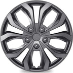 4-Pack Universal Hubcaps Wheel Covers Replacement R14, Steel Wheel Rim Cover for Most Cars Trucks Sedans SUV, 14" 14 in Hub Caps (Gray Color, 14 inch)