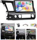 8Core Car Stereo for Honda Civic 2006 to 2011 Wireless Apple CarPlay Android Auto, 10.1IN IPS Touch Screen for Civic Audio Receiver Android Unit 5G WiFi GPS Navi FM RDS EQ DSP HiFi SWC Camera
