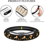 Mushroom nut Neoprene Steering Wheel Cover for Men Women Anti-Slip Elastic Steering Wheel Protective Cover 15in Universal Car Accessories Fit Cars, SUVs, Auto
