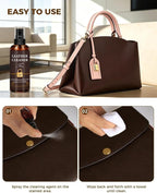 Leather Cleaner Set for Louis Vuitton, Powerful Stain Removal with Gentle Care, Cleaning Kit for LV Handbags, Wallets, Purses and Other Luxury Bags