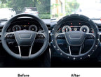 Bling Steering Wheel Cover, Rhinestone Steering Wheel Cover with Crystal Diamond for Women, Sparkling Car Wheel Protector Universal Fit 14-15 inches - Black