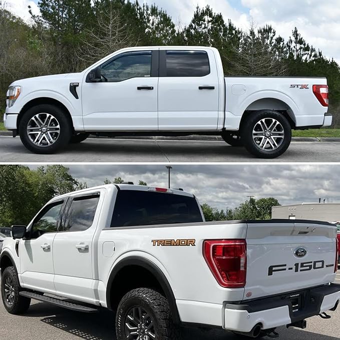 in-Channel Window Visors Rain Guards Fit for Ford F150 2015-2020 SuperCrew | Window Deflectors Vent Visors for Ford F250 F350 F450 F550 Super Duty Crew Cab 2017-2022, Vent Shades Truck Accessories 4pcs