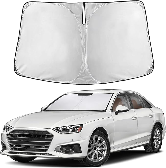 Windshield Sunshade Compatible for Audi A4 2017-2023 2024 2025, Sun Visor for Front Windshield & Window Sun Shade Cover, UV Heat Blocker & Protector, Car Accessories
