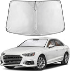 Windshield Sunshade Compatible for Audi A4 2017-2023 2024 2025, Sun Visor for Front Windshield & Window Sun Shade Cover, UV Heat Blocker & Protector, Car Accessories