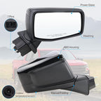 Right Passenger Side Mirror Compatible with 2019-2025 Chevy Silverado 1500 With Power Glass Manual Folding Heated Without Turn signal Replace#GM1321583(7Pins）