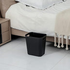 Plastic Small Bathroom Trash Can Wastebasket, 3.5 Gallon, Black, 3 Pack | Compact Sturdy Garbage Can for Bathroom, Laundry Room, Kitchen, Office, Kids Room, Dorm, Durable, Easy to Clean