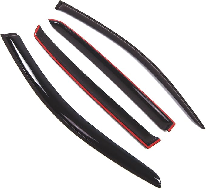 Outside Mount Window Vent Visors Rain Guards Compatible with Toyota Avalon Sedan 1995-2000 | Side Window Wind Deflectors Rain Shields | Smoke Tinted, 4 Pcs Set, DGWV-411