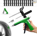 Tubeless Tire Gun Puncture Repair Kit with Mushroom Plug for Tyre Punctures and Flats on Cars, Motorcycles, ATV, Trucks & Tractors (Gun Puncture Kit 30 Plugs)