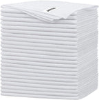 White Microfiber Cleaning Cloth -Pack of 24, Highly Absorbent Cleaning Rags, 16"X12" All Purpose Cleaning Towels for Housekeeping, Kitchen, Car, Lint Free and Reusable Microfiber Towels