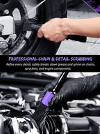 7PCS Motorcycle Cleaning & Polishing Kit - Ultimate All-in-One Care with Wax Applicator Pads, Detailing Brush & Weave Drying Towel | Safe for Chrome, Paint, Tires for Bikers