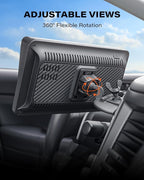 CD Slot Mount for CarPlay Screen, 360° Rotation Tool-Free Installation CarPlay CD Mount Compatible with 7-11 Inch Portable Car Play Screens & GPS Navigation
