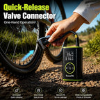 [10000mAh] Tire Inflator Portable Air Compressor - 150PSI 3X Faster Electric Cordless Air Pump for Car Tires, Bike Pump with Presta & Schrader Valves, Digital Gauge, LED Light, Auto Shut-Off