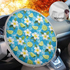 Flower Steering Wheel Sun Shade Cover Protector Car Steering Wheel,Anti-Heat Block Steering Wheel Cover Sun Shade Steering Wheel Sun Heat Shield for Car Truck SUV Van