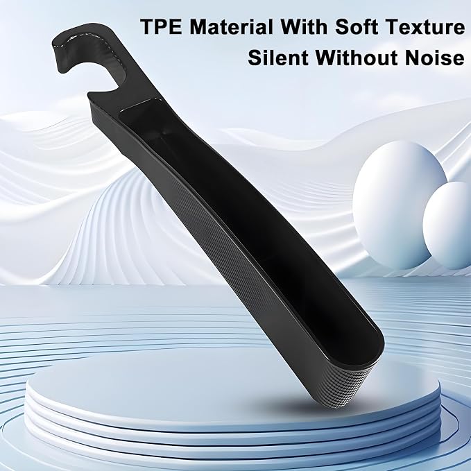 2 PCS Car Seat Gap Filler, Seat Gap Filler with Black-Carbon Fiber Texture for Cars SUV Trucks, Console Side Gap Organizer Storage Box with Charge Cable Hole, Fit for 1.2 Inches Seat Console Gap