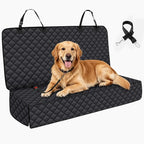 JSTHT Dog Car Seat Cover for Back Seat, Waterproof Bench Seat Cover Protector Nonslip Durable Soft Pet Dog Back Seat Cover for Car, Truck, & SUV, Universal Size (Black)