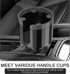 Pack-1 Car Conversion Cup Holder, Within 4.13" Drink Stand from Small to Large Cups Mouth, Rotatable Adjustable Base with Anti-Slip Pad, Universal Plug-and-Play Cup Holder for Cars (Black)