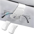 Sunglasses Holders for Car Sun Visor, Leather Eyeglasses Hanger Mounter, Magnetic Glasses Holder and Ticket Card Clip, Auto Interior Accessories Universal for SUV Pickup Truck