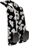 1 Pack Car Seat Headrest Hooks for Purses and Bags Watercolor Daisy Floral Bag Purse Holder for Car with Double Metal Hooks Car Purse Hanger Hanging Accessories