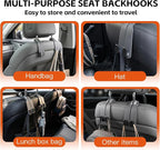 2 Pack Gray Car Headrest Hooks, Universal Car Purse Holder Seat Back Storage Hook, Multifunctional Automotive Interior Organizer for Bags Purses Groceries