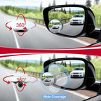 Blind Spot Mirrors, 2" Round HD Glass Frameless 360° Adjustable Convex Rear View Mirrors with Wide Angle Stick, Exterior Accessories for Cars, SUVs and Trucks, 2 Pack