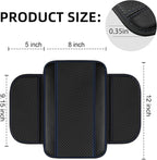 10 PCS Leather Car Seat Covers Front Set, 14.5”-15'' Sporty Steering Wheel Cover Universal, Center Console Cover, Seat Belt Cushion, Cup Holder Coaster, Car Interior Set Blue