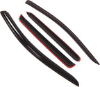 Outside Mount Window Vent Visors Rain Guards Compatible with Dodge Journey 2017-2018 | Side Window Wind Deflectors Rain Shields | Black Tinted, 4 Pcs Set, BGWV-121B