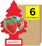 Car Air Freshener | Hanging Paper Tree for Home or Car | Strawberry | 6 Pack