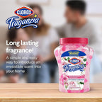 Fraganzia Crystal Beads Air Freshener, Long Lasting Room Deodorizer and Odor Eliminator Gel Beads to Freshen Home, Car, or Office, Sweet Rosewater Scent, 12 Fl Oz - 12 Pack
