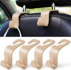 Car Seat Headrest Hook, Auto Seat Hook Hangers Storage Organizer Interior Accessories for Purse Coats Umbrellas Grocery Bags Handbag, 4-Pack