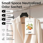 12 Packs Orange Scented Sachets - Fragrance for Closet, Drawer, Bathroom, Car - Air Freshener Deodorizer Packets