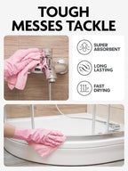 Microfiber Cleaning Cloth Rolls- 150 Sheets (2 Rolls of Pink) | 12'' by 12'', Super Absorbent, Lint-free, Tear-away Microfiber Towel Roll, for All-Purpose Cleaning