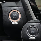 Car Bling Crystal Rhinestone Engine Start Ring Decals, 2 Pack Car Push Start Button Cover/Sticker, Key Ignition Knob Bling Ring, Sparkling Car Interior Accessories for Women (Double Orange)