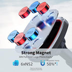 Magnetic Phone Mount, Dashboard Windshield Suction Cup Car Phone Holder Phone Mount with 6 Strong Magnets, Adjustable Telescopic Arm, Compatible with iPhone/Air/Pro/Max/All Smart Phones