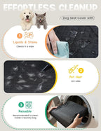 Dog Car Seat Cover for Back Seat - [Upgraded Anti-Ripped] Back Seat Extender for Dogs Hard Bottom, Waterproof Dog Hammock for Car with Mesh Window, Pet Backseat Protector SUV & Small Truck XL