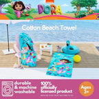 Dora The Explorer Kids Super Soft Cotton Bath/Pool/Beach Towel, 58 in x 28 in, (Offically Licensed Product) by