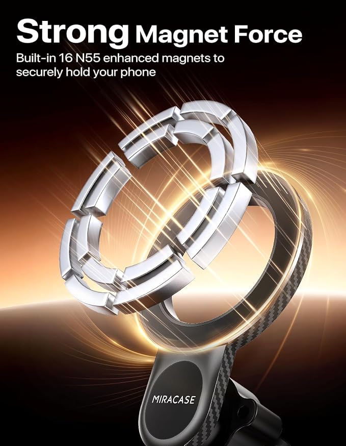 for MagSafe Car Mount, [Strong Magnetic] 2026 Hands Free Phone Holders for Your Car, Universal Cup Holder Phone Holder for iPhone 17 16 15 14 13 12 Pro Max, Samsung & More Smartphones