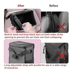 Car Trash Can with Lid - Leakproof Trash Bin Car Garbage Can, Collapsible Automotive Truck Organizer and Storage Bag Car Accessories for Women Men Road Trip Essentials