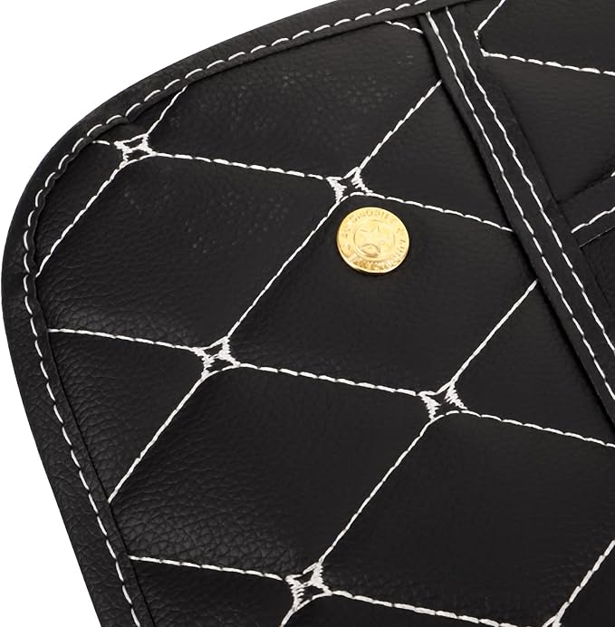 Car Back Seat Kick Pad Protector, Anti-kick Scratch Mat with Black Pu Leather, Rear Seat Cover for Family Cars and Safety