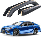 Goodyear Shatterproof in-Channel Window Deflectors for Toyota Camry 2018-2024, Rain Guards, Window Visors for Cars, Vent Deflector, Car Accessories, 4 pcs - GY003450LP